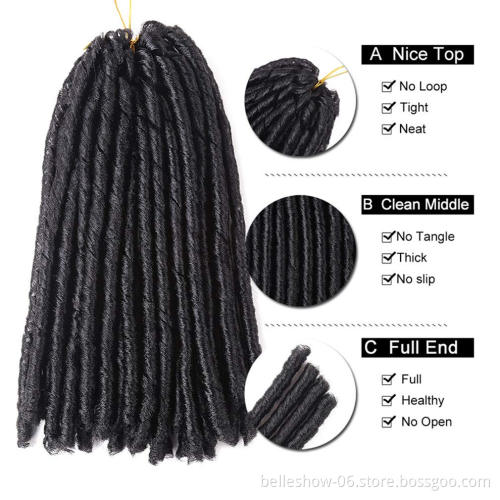 Hot sell soft dread hair piece soft dreads blond soft dread braids
